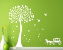 Tree with Carriage Wall Decal Vinyl Tree Art Stickers